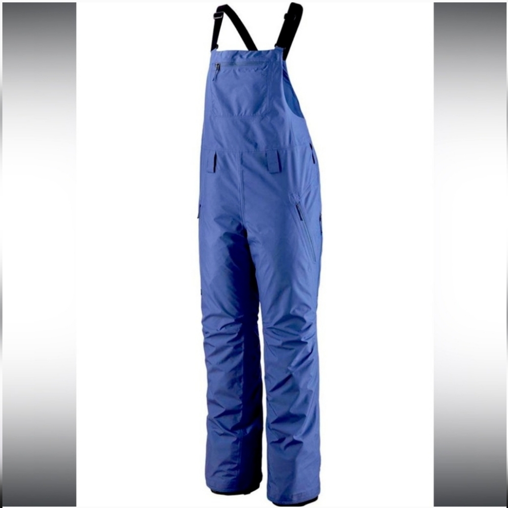 Patagonia Powder Town Bibs Current Blue Womens Large